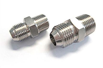 Stainless steel threaded hydraulic fittings and hydraulic adapters