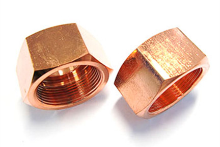 Brass hydraulic tube fitting nut